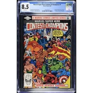 🔑🔥Marvel Super Hero Contest of Champions 1 CGC 8.5 X-men Avengers 105023